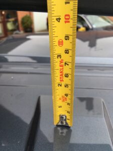 Height of Roof bars above van roof